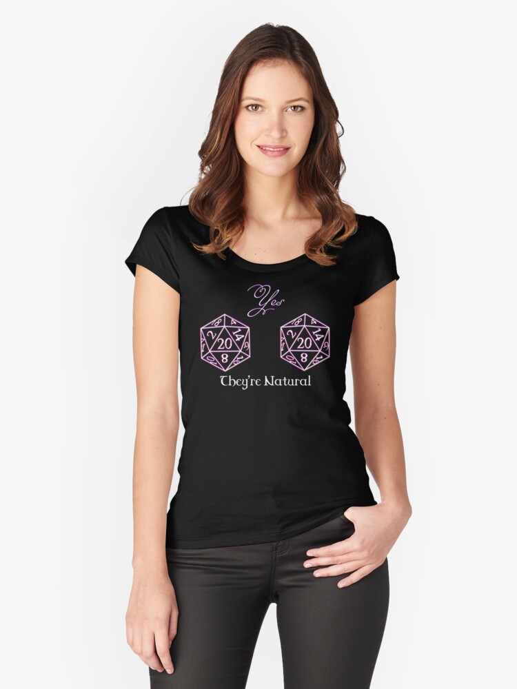 Thumbnail 1 of 3, Fitted Scoop T-Shirt, Yes, They're Natural (D20) designed and sold by unfuckersunite.