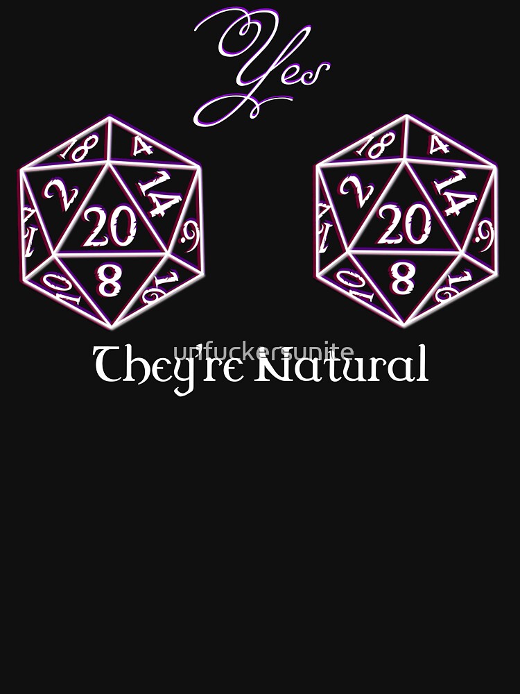 Thumbnail 3 of 3, Fitted Scoop T-Shirt, Yes, They're Natural (D20) designed and sold by unfuckersunite.