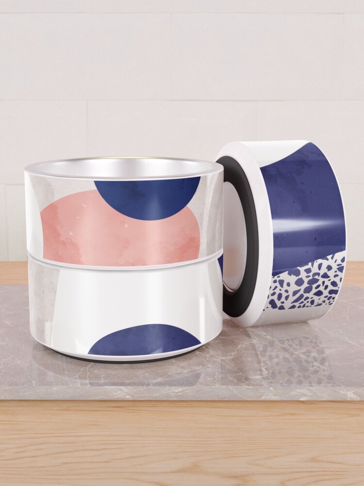 Alternate view of Terrazzo galaxy pink blue white Pet Bowl