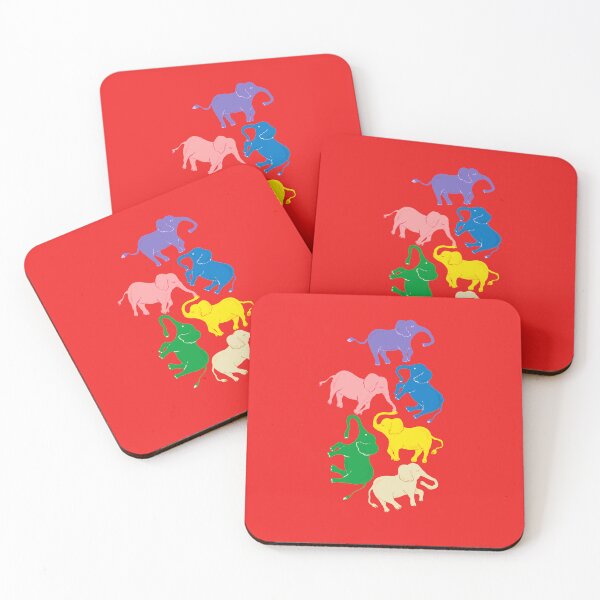 Item preview, colorful cute elephants designed and sold by skylarhkim.