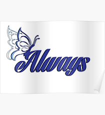 Caskett blue butterfly Poster