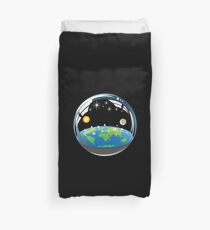 Flat Earth Bubble Duvet Cover