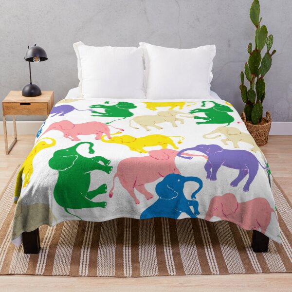 Item preview, colorful cute elephants designed and sold by skylarhkim.
