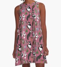 Lemur Pattern A-Line Dress