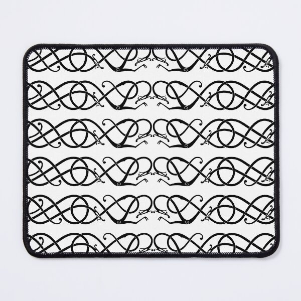 Item preview, Urnes scrollwork in black&white designed and sold by Odinist.