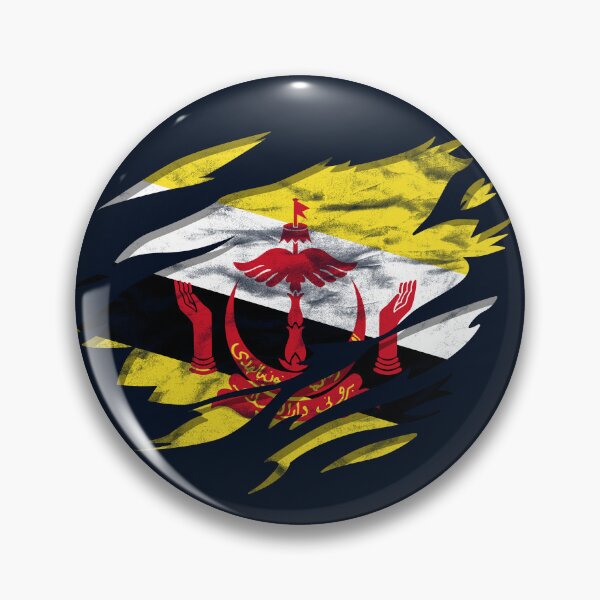 Item preview, Ripped Rip Open Brunei Flag Palm designed and sold by rafaeltto.