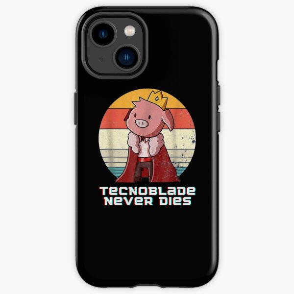 Technoblade Never Dies Blood God Pattern Clear Phone Case for