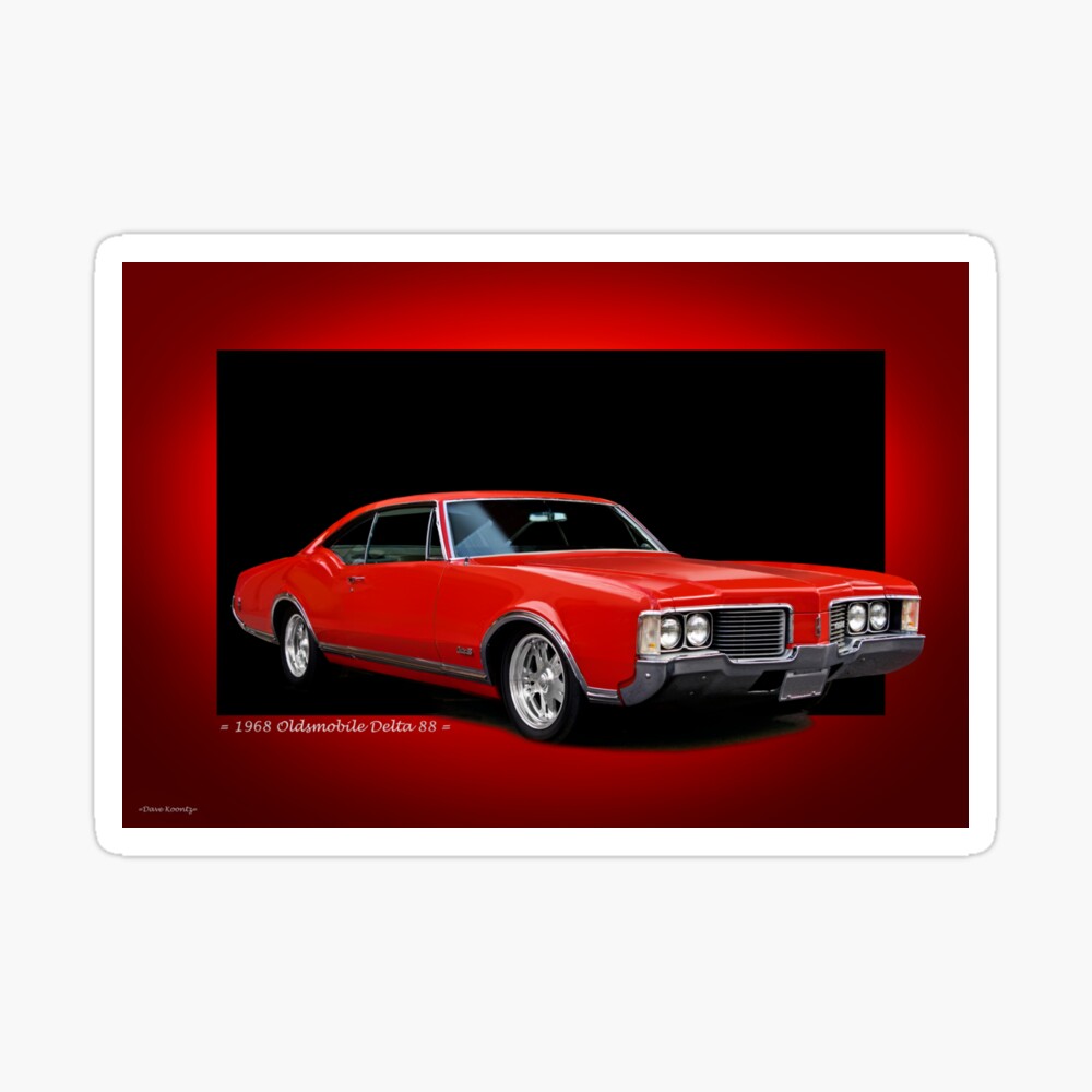 1968 oldsmobile delta 88 iv metal print by davekoontz redbubble redbubble