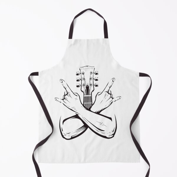 Item preview, Crossed hands sign rock n roll gesture with guitar designed and sold by viollart.