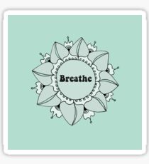 Breathe Yoga Mandala in Blue-Green Seafoam Sticker