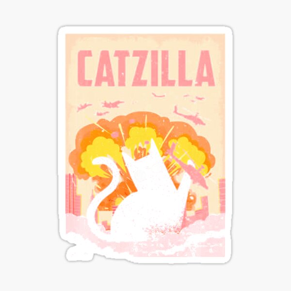 Vista previa del artículo con la obra «Catzilla vintage», diseñado y vendido por bonbin25.