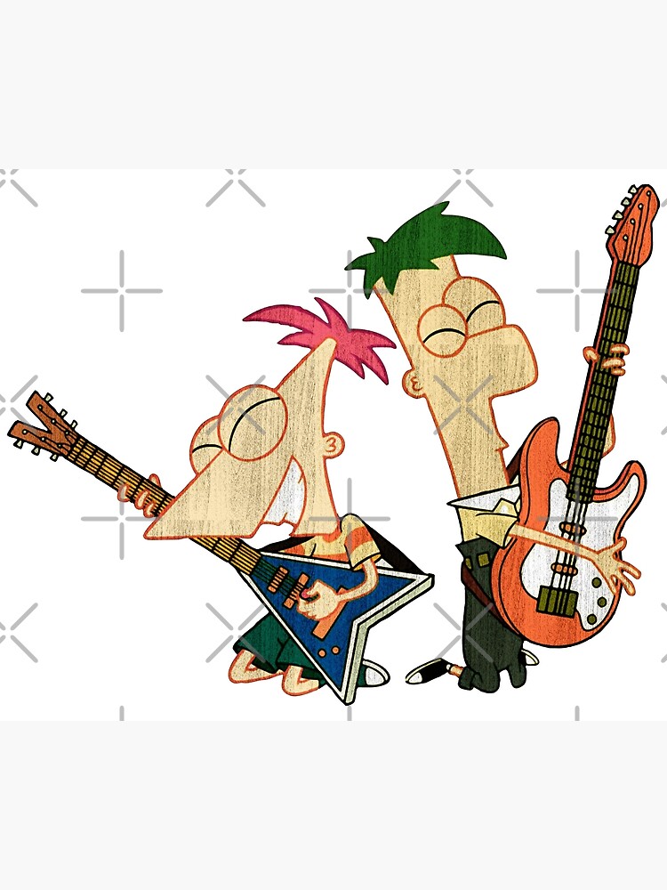 "Phineas And Ferb Guitars" Photographic Print for Sale by Axtonwey