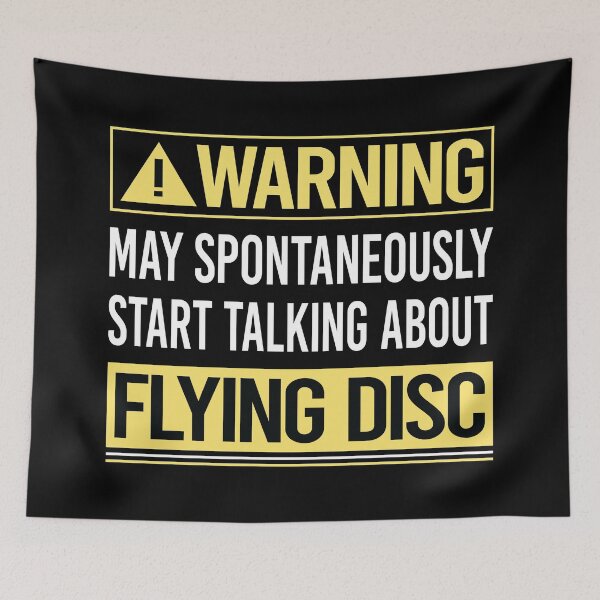 Item preview, Warning About Flying Disc designed and sold by WrightTrouble.