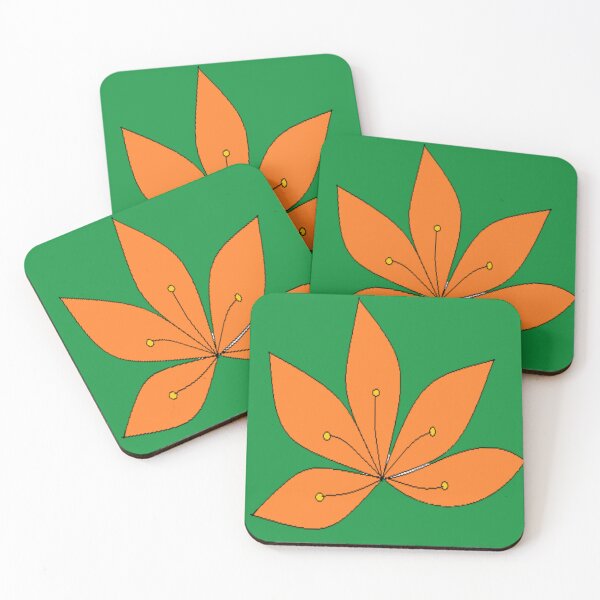 Item preview, Beautiful orange flower pattern  designed and sold by Darkies-store.
