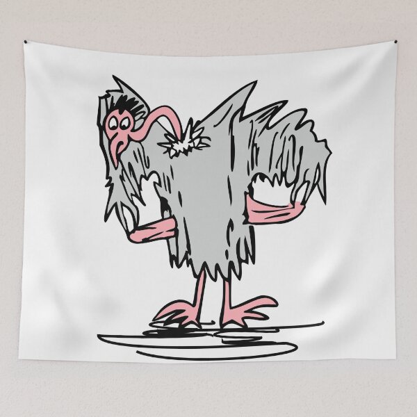 Item preview, Poor Vulture with Empty Pockets, Bankruptcy Bird Drawing designed and sold by vauka.