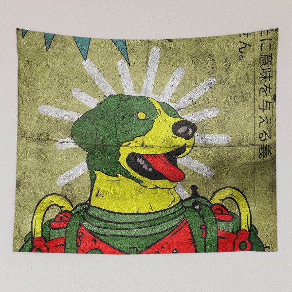 Item preview, dog in green astronaut suits designed and sold by Brotherconk.