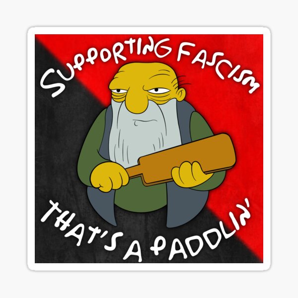 Item preview, Antifascists paddling the Fascists designed and sold by LeftLibertarian.