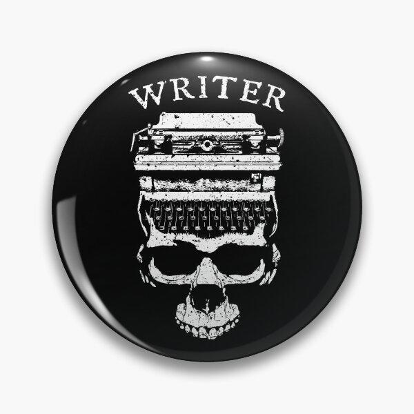 Item preview, Writer Halloween Indie Author Novelist Typewriter Skull designed and sold by GrandeDuc.