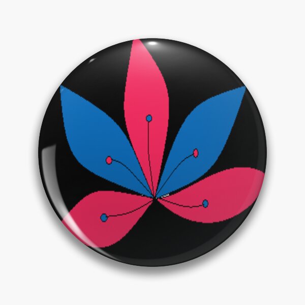 Item preview, Beautiful red and blue flower pattern  designed and sold by Darkies-store.
