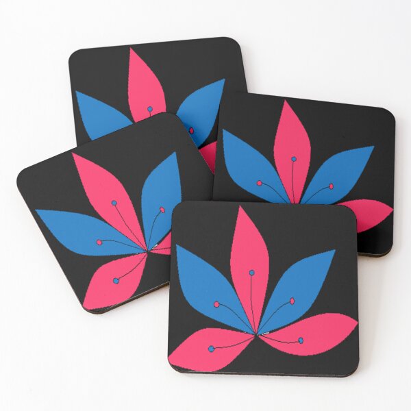 Item preview, Beautiful red and blue flower pattern  designed and sold by Darkies-store.
