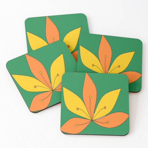 Item preview, Beautiful orange and yellow flower pattern  designed and sold by Darkies-store.