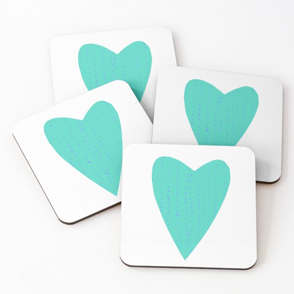 Item preview, Turquoise heart shape designed and sold by CatsHappy.