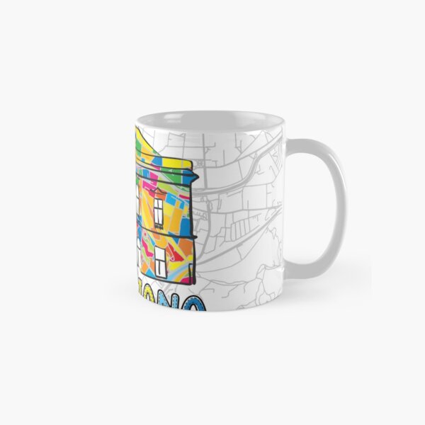 Ljubljana, Slovenia, Colorful Map Sign Classic Mug