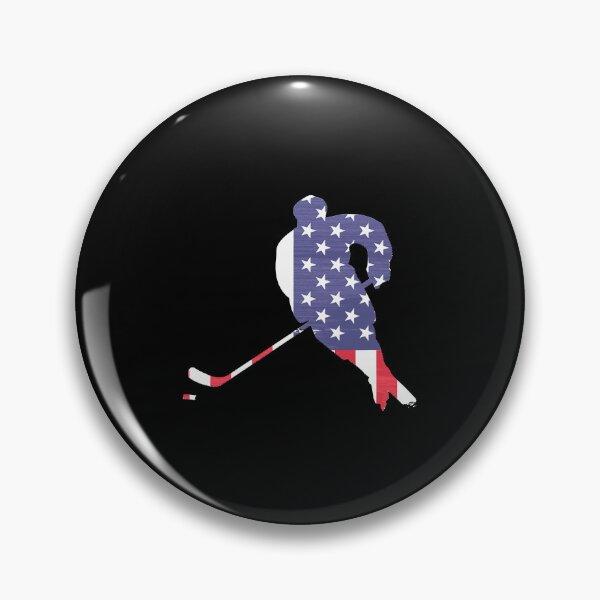Item preview, USA Flag Hockey Silhouette Essential T Shirt  designed and sold by ORYANWIGGINS.