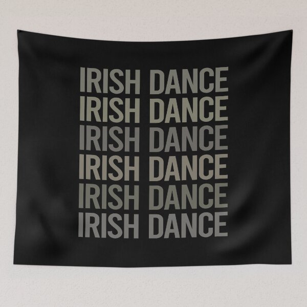 Item preview, Gray Text Art Irish Dance Dancing Dancer designed and sold by TartSpiderWeb.