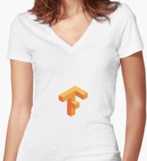Tensorflow Logo Fitted V-Neck T-Shirt