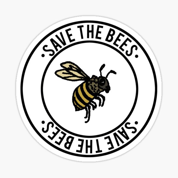 Save the bees Sticker for Sale by alexabay