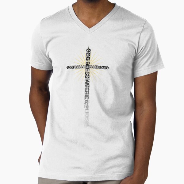 Item preview, God Bless America Cross designed and sold by Buy Christian T Shirts Mens Womens Apparel Shirts Parody.