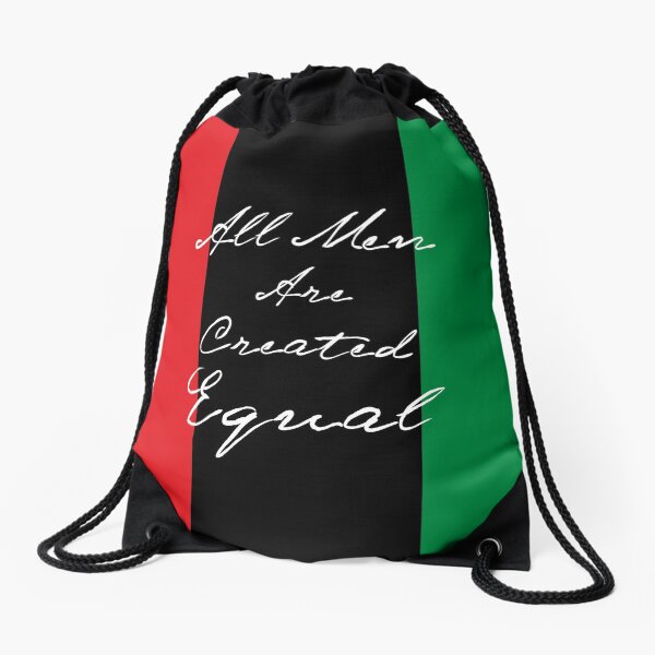 All Men Are Equal Afro Flag Drawstring Bag