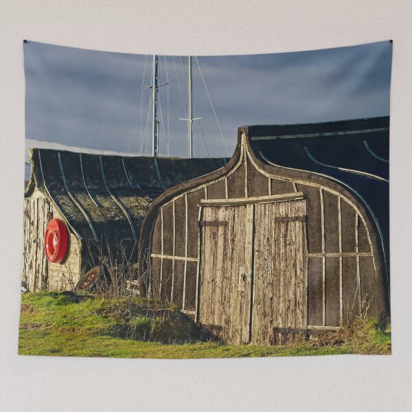 Item preview, Holy Island Boat Sheds Lindisfarne designed and sold by Martyn R Arnold Fine Art Nature & Landscape Photography.