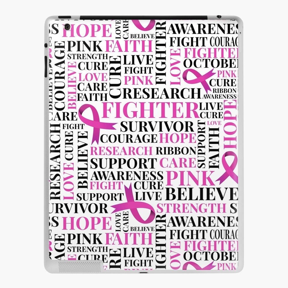 Pink Ribbons Breast Cancer Support Word Cloud Poster for Sale by