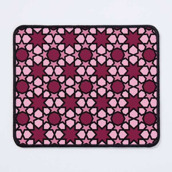 Item preview, Burgundy & Pink Islamic Geometric Pattern designed and sold by ZamZamDesign.