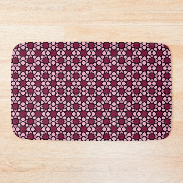 Item preview, Burgundy & Pink Islamic Geometric Pattern designed and sold by ZamZamDesign.