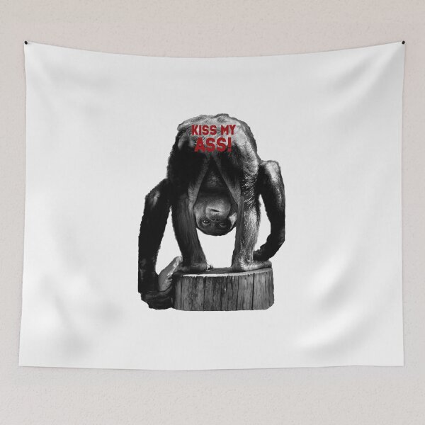 Item preview, Kiss my ass monkey designed and sold by IanBakerToons.