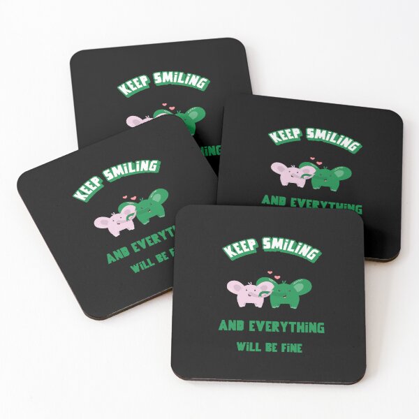 Item preview, Keep Smiling And Everything Will Be Fine - Baby Elephant Quote designed and sold by ArtOfStars.