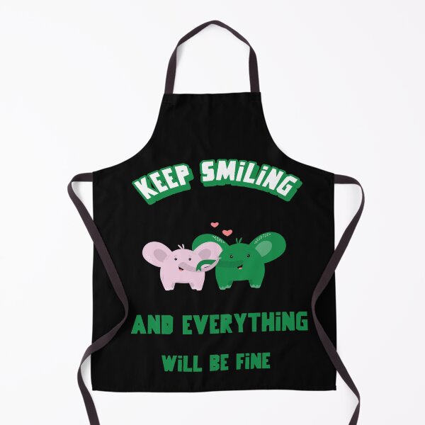 Item preview, Keep Smiling And Everything Will Be Fine - Baby Elephant Quote designed and sold by ArtOfStars.