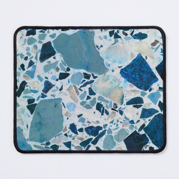 Item preview, Distressed Vintage Blue Terrazzo Tile designed and sold by kierkegaard.