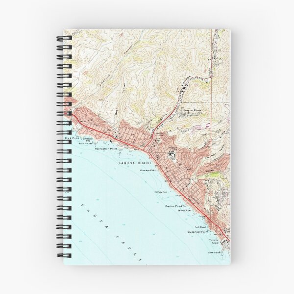 Item preview, Vintage Map of Laguna Beach California (1965) designed and sold by BravuraMedia.