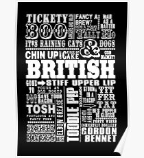 British Sayings Print Poster