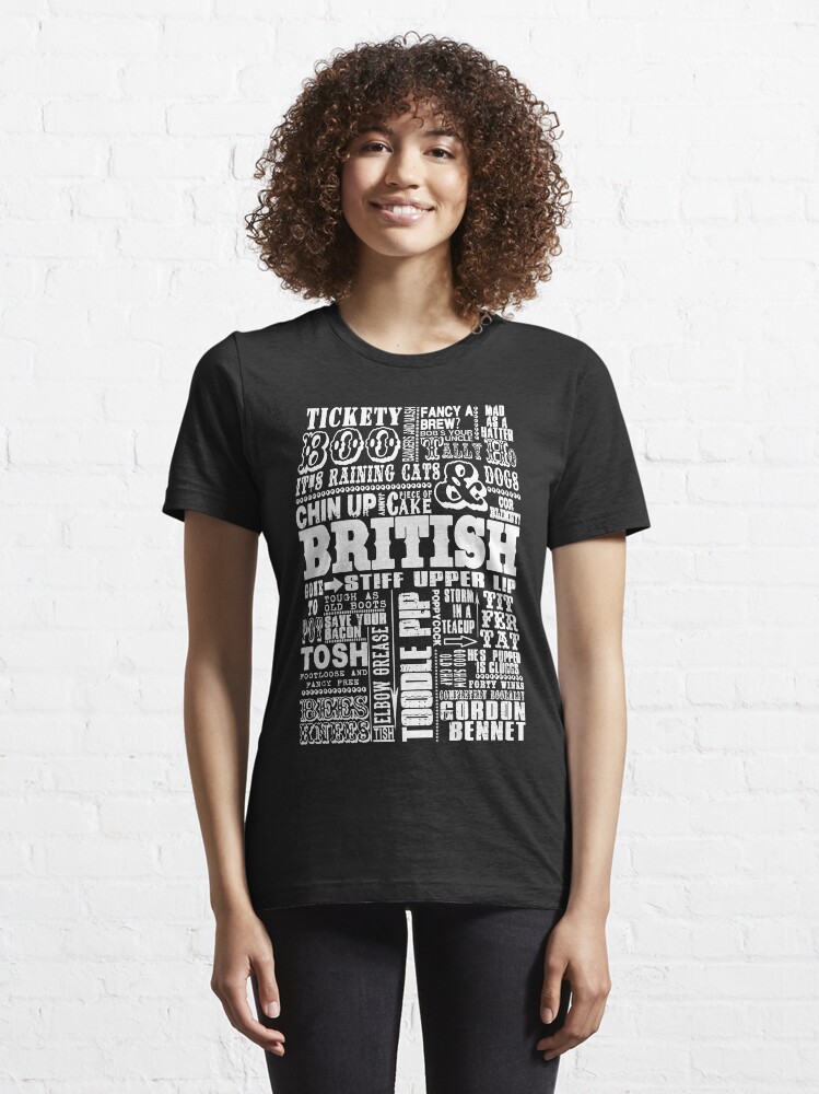 "British Sayings Print" Tshirt by DOOLALLY Redbubble