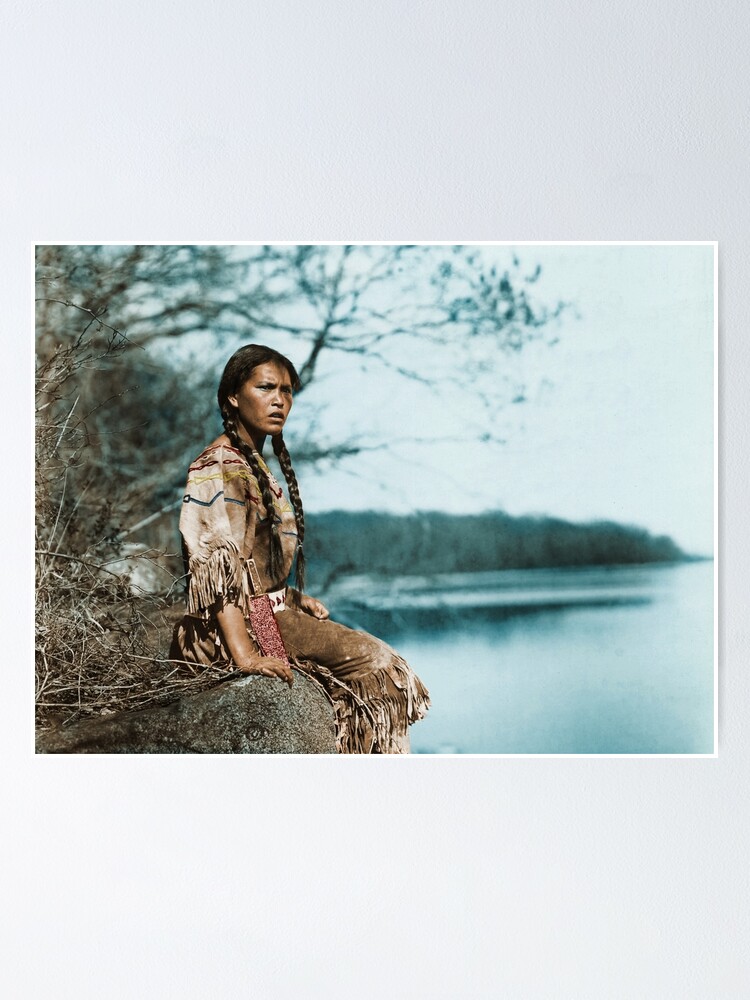 "Ponemah by the Lake Ojibwe Woman American Indian" Poster for Sale