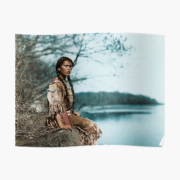 "Ponemah by the Lake Ojibwe Woman American Indian" Poster for Sale