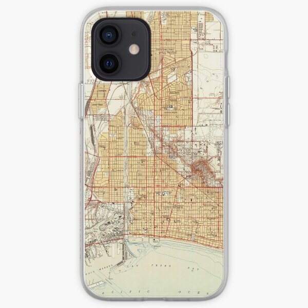 Vintage Map of Long Beach California (1949) 2 iPhone Soft Case