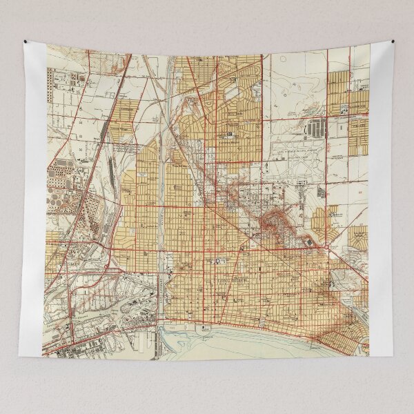 Item preview, Vintage Map of Long Beach California (1949) 2 designed and sold by BravuraMedia.