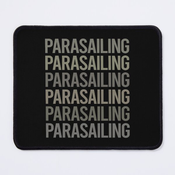 Item preview, Gray Text Art Parasailing Parascending Parakiting designed and sold by TartSpiderWeb.