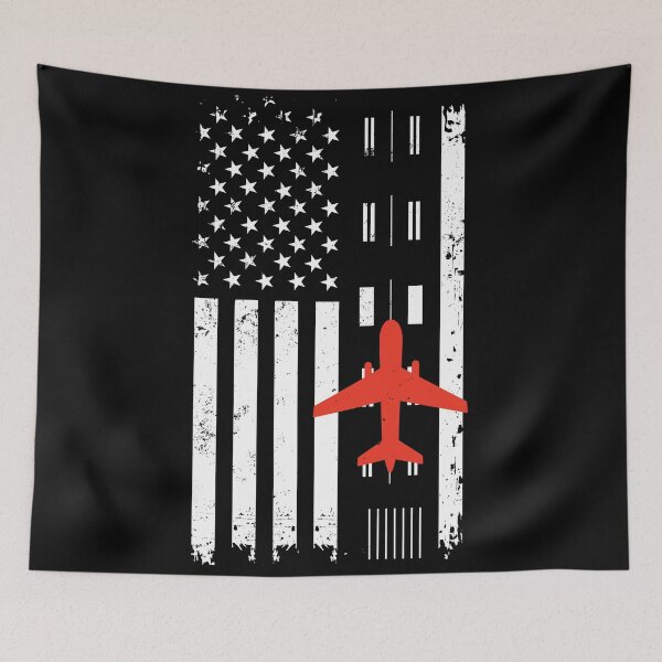 Item preview, Air Traffic Controller Distressed Vintage USA Flag: ATC Airplane Runway Air Traffic Control Gift designed and sold by Adexyl.